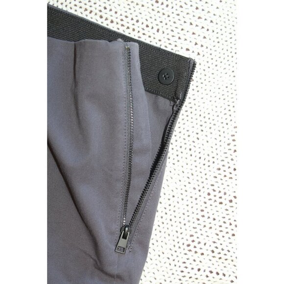 Everlane Classic Formal women's Gray Pants Size 14 Trousers elastic waist zipper - Picture 8 of 10
